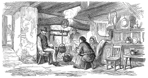 Kitchenware Prints: Sketches from Ireland: kitchen where Crawford was fired at, 1870. Creator: Unknown