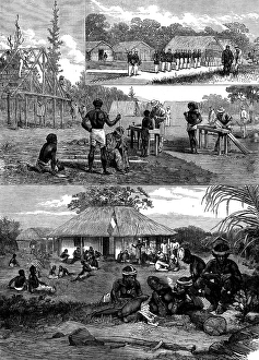 Construction Site Prints: Sketches in the Isle of Pines, New Caledonia, 1873. Creator: Unknown