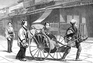 Nagasaki Japan Prints: Sketches in Japan: scene in Temple-Street, Nagasaki, 1874. Creator: Unknown