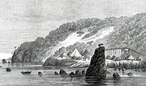 Granite Prints: Sketches by Lieutenant Cameron in Central Africa: Kituta Village