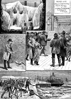 Wheelbarrow Prints: Sketches at Liverpool during the Frost, 1881. Creator: Unknown