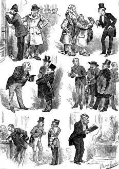 Police Officer Prints: Sketches in the Lobby of the House of Commons, 1881. Creator: Unknown