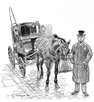 Londoners Prints: Sketches of London Cabs and Cabmen: a Growler, 1890. Creator: Unknown