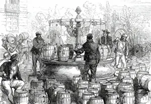 Drinking Water Prints: Sketches in Madrid: the Water Supply of Madrid, 1876. Creator: C.R