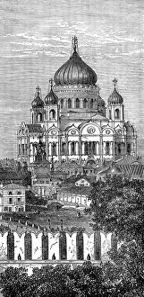 Sketches in Moscow, by our special artist: the Church of the Saviour, 1874. Creator: Unknown