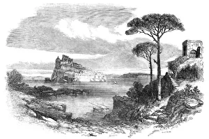 Volcanic Prints: Sketches from Naples - Castle of Ischia, 1857. Creator: Edmund Evans