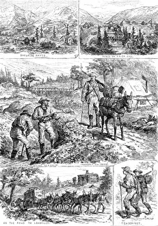 Miners Prints: Sketches near Leadville, Colorado, 1881. Creator: Unknown