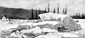 Fishery Prints: Sketches in Newfoundland: early Spring in St. John's Harbour, 1890. Creator: Unknown