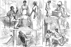 Banjo Player Prints: Sketches in Philadelphia, by our special artists, 1876. Creator: Unknown