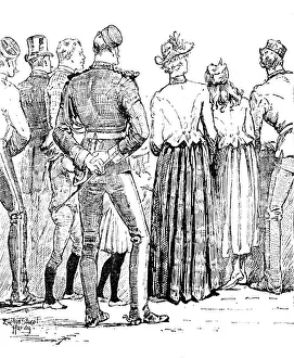 Hardy Prints: Sketches at the Royal Military Tournament...: spectators, 1890. Creator: Unknown