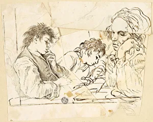 Fragmented Prints: Sketches of School Boys, n.d. Creators: Unknown, Francesco di Maria
