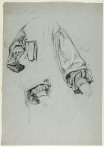 Marks Henry Stacey Prints: Three Sketches of Sleeves, n. d. Creator: Henry Stacy Marks