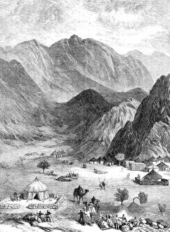 Huts Prints: Sketches in the Soudan: the Defile of Haraza, in Kordofan, 1883. Creator: Unknown