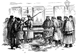 Petersburg Prints: Sketches in St. Petersburg: cheesemonger's shop