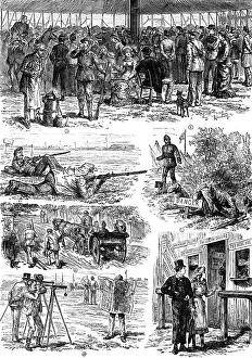 Marquee Prints: Sketches of the Wimbledon Rifle Meeting, 1881. Creator: Unknown