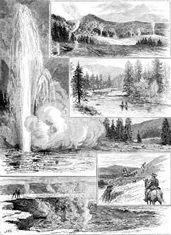 Hot Springs Prints: Sketches in the Yellowstone Park of North America, 1883. Creator: Unknown