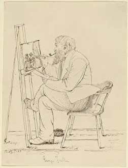 Sketching Prints: Sketching - George Fuller, 1858. Creator: John Quincy Adams Ward