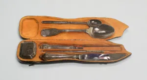 Portable Prints: Skewer and Spoon from a Traveling Set, Augsburg, 1761 / 63. Creator: Unknown