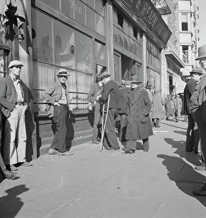 Unemployment Prints: Skid Row, Howard Street, the street of the unemployed in San Francisco
