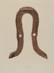 Skid Shoe for Horse, c. 1938. Creator: Samuel Faigin