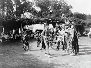 Ceremonial Dress Collection: Skidi and Wichita dancers, c1927. Creator: Edward Sheriff Curtis