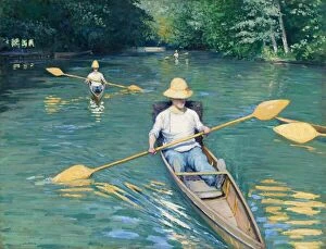 Canoe Gallery: Skiffs, 1877. Creator: Gustave Caillebotte