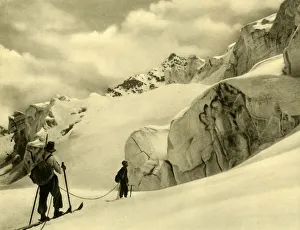 Skiing Holiday Prints: Skiing at Silvretta, Austria, c1935. Creator: Unknown
