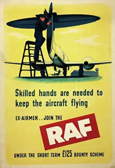 Fixing Prints: Skilled hands are needed to keep the aircraft flying... WWII poster, between 1939 and 1946