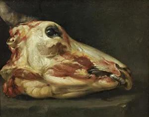 De Goya Prints: Skinned Head of an Ox, 1688-1691. Creators: Francisco Goya, Felice Boselli
