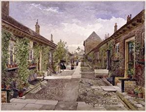 Skinners Almshouses, Mile End Road, Stepney, London, 1883. Artist: John Crowther