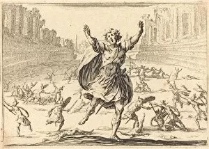 Skirmish in a Roman Circus, c. 1617. Creator: Jacques Callot