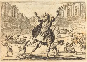 Skirmish in a Roman Circus, c. 1622. Creator: Jacques Callot