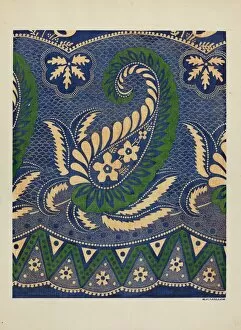 Buta Collection: Skirt - Border Design, c. 1937. Creator: Randolph F Miller