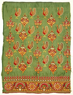 Designs Prints: Skirt Fragment; Ghagharapat, mid-19th century. Creator: Unknown