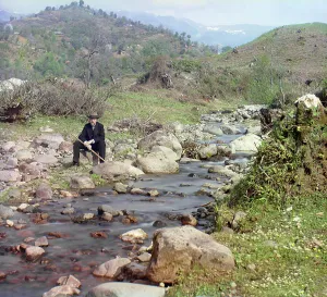Georgia Asia Prints: On the Skuritskhali River: Study