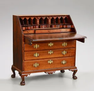 Scrutoire Prints: Slant-front desk, about 1755-1785. Creator: Unknown