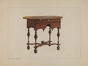 Slate-top Table, c. 1940. Creator: M. Rosenshield-von-Paulin Slate-top Table, c. 1940. Creator: M. Rosenshield-von-Paulin