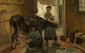 Restraining Prints: Slaughterhouse, c1860-1900. Creator: Jan Stobbaerts