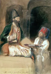 Wash Prints: Slave bringing Sherbet to a Persian Prince (Halicoo Mirza), 1840. Creator: David Wilkie