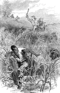 Pursuing Gallery: A slave hunt, USA, mid 19th century (c1880)