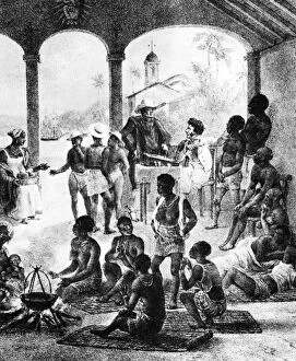 A slave market in Martinique, early 19th century