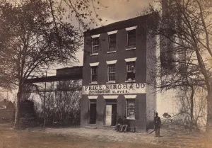 Converted Prints: Slave Pen, Alexandria, Virginia, 1863. Creator: Andrew Joseph Russell