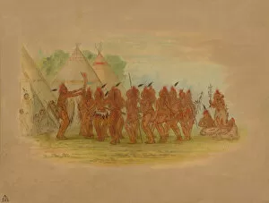 Teepee Gallery: Slaves Dance - Saukie, 1861. Creator: George Catlin