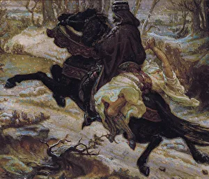 Alexander Yakovlevich 1863 1930 Prints: Slavic Count and Female Captive. Artist: Golovin, Alexander Yakovlevich (1863-1930)