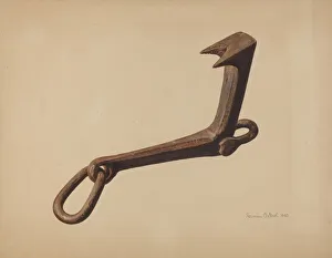 Stroh Prints: Sled Starting Hook, 1940. Creator: Herman O. Stroh