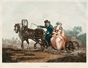 Horse Driving Gallery: Sledge driving, 1830-1840s. Artist: Damam-Demartrait, Michel Francois (1763-1827)