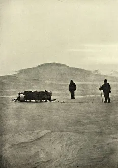 Sledging on the Barrier Before the Return of the Sun, c1908, (1909) Sledging on the Barrier Before the Return of the Sun, c1908, (1909)