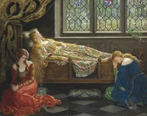 Pre Raphaelite Paintings Gallery: Sleeping Beauty. Creator: Collier, John (1850-1934)