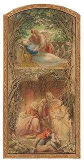 Beauty Prints: Sleeping Beauty. Creator: Schwind, Moritz Ludwig, von (1804-1871)