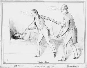 Ducote Collection: The Sleeping Beauty or Tellers Catching a Stray Vote, 1833. Creator: John Doyle